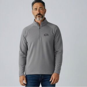 Travis Mathew Light Gray Quarter-Zip Pullover